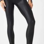 Spanx  Black Faux Leather Pebbled LeggingsSize Large Photo 1