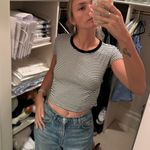 ZARA Black And White Striped T-shirt Photo 0