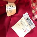 Moschino red/ecru gingham, sequins halter dress, size US 8/IT 42, made in Italy Photo 14