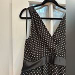 Eliza J Vintage  Black Polka Dot Chiffon Retro Pinup Midi Dress Plus Size 16W Photo 4