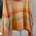 We The Free Free People  Baja Orange Striped Long Sleeves Photo 0