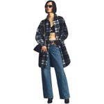 RD Style NWOT  Eva Blue Black Plaid Boucle Shirt Jacket Size Small Photo 1