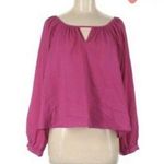 Hy & Dot Hot Pink Open Back Blouse Sz XS Flowy Long Sleeve Casual NEW Photo 1