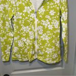 Pacific&Co d& Active Lime Green/White Floral Print Zip Jacket size M Photo 3