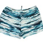 Haute Hippie Blue and White Drawstring Silk Dress Shorts Lined with Pockets Boho Photo 4