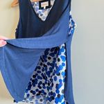Anthropologie  Deletta Weekdays Polka‎ Dot Layered Tank Top Womens Size S Blue Photo 6