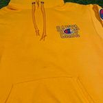 Champion women's yellow  Santa Cruz graphic logo pullover drawstring hoodie (S) Photo 2