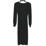 Mila Mae Black Velvet Long Sleeve Ruched Bodycon Party Gown Dress Size XS NWOT Photo 6