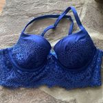 Victoria's Secret Victoria’s Secret body, by Victoria Line, Demi bra 32B blue lace lingerie EUC Photo 0