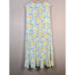 Lands' End  Citrus Lemon Lime Women's 3X Ruffle Hem‎ Wrap Sun Dress Swim Coverup Photo 5