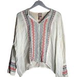 Johnny Was  Melvin Button Down Shirt White with Embroidery Photo 0