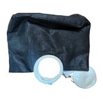 Walmart NWT Womens Team Bride Black & White Tote Bag Detachable Woven Ring Handles Pom Photo 5