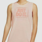 Nike  S ECHO PINK MODERN MUSCLE DRI-FIT BUNGEE OPEN BACK WORKOUT TANK TOP Size Photo 0