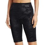 Spanx Black Camo Faux Leather Biker Short Womens Size Small Photo 0