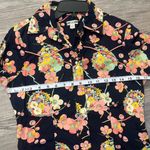Gap women’s vintage Navy Floral print Shirt 100% cotton size Small Photo 10