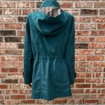 Anthropologie  Gallery teal utility coat with removable hoodie! / S Petite / EUC Photo 3
