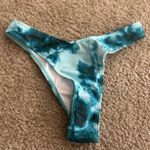 Woman beach wear bikini thong size small Blue Photo 0