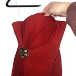 Acler. NEW NWT Whitnell Strapless Midi Dress In Burgundy Photo 5