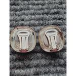 Christian Dior Silver Tone Faux Lapis Clip on Earrings 1" Photo 5