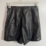 Abercrombie & Fitch  Black Faux Leather Mini Skort Skirt Size XXS Photo 5