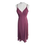 Azazie Mauve Chiffon Spaghetti Strap Gown with Lace Insets Bridesmaid Dress A4 Photo 10