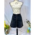 Free People Zip It Up Denim Skirt Front Zipper Haven Black 31 Photo 5