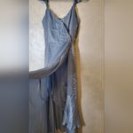 New York & Company Elegant Baby Blue Sleeveless Wrap Madi Dress Size:XXL Photo 2