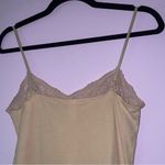 Nude Lace Trim Cami Size M Tank Top Y2K 90s Longline Tan Size M Photo 5