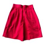 American Vintage David Brooks Vintage 70’s Red High Waist Pleated Shorts side buckle size Small Photo 8