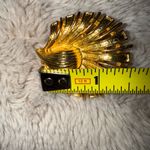 Vintage Gold Belt Buckle Scarf Holder Made In Spain Gold Tone Swirl Shell Unique Photo 4