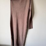 Monrow Brown One Shoulder Sweater Dress Womens M Midi Fall Old Money Classic Size M Photo 4