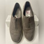 Vince Womens Warner Leather Suede Platform Zip-Up Sneakers Limestone Gray size 9 Photo 3