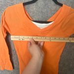 Aeropostale Y2k Woman Size SX orange double V-neck 3/4 sleeve top Photo 2
