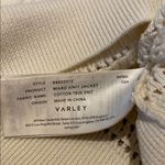 Varley Ward Knit Jacket Open Knit Zip Size LARGE Cream Photo 8