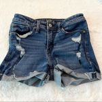 Abercrombie & Fitch Harper Low Rise Midi Jean Shorts Cuffed Distressed Size 00 Photo 0