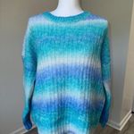 Princess Polly XS/S Blue Ombre Knit Sweater Fuzzy Oversized Cozy Soft Slouchy Photo 0