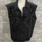VICI  Collection Kearney Oversize Denim Vest in black Photo 1