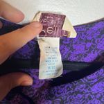 Vintage purple and black floral midi dress Size 10 Photo 3