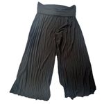 Sharagano  Womens Size XL Black Silky Stretchy Waist Wide Leg Flown Pull On Pants Photo 4
