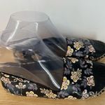 Tory Burch Black Floral Espadrille Shoes Photo 1
