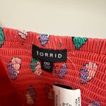 Torrid Coral Cupcake Print Sweetheart Midi Dress Poplin Fit Flare NEW 00 10 Photo 8