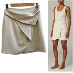 Essentiel Michelle Belau Ivory Faux Wrap Mini Skirt Size Small Romantic Chic Photo 1