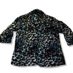 Women’s George Brand Green And Brown Leopard Print Button Down Blouse Size 1X Multiple Photo 0