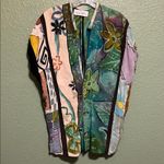 Handmade Vintage Funky Fabrics Multicolor Hand Dyed Artistic Jacket shirt jacket Photo 1