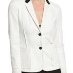 ATM Stretch Twill Schoolboy Blazer Jacket Ivory & black Size Medium Photo 0