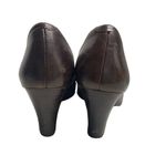 BORN Crown Women’s Block Heels Hand Crafted Brown Leather Studded Strap Size 8 Brown Photo 2