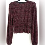 ZARA Accordion Patterned Crop Blouse Medium Photo 3