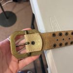 Calvin Klein Gold Metallic Genuine Leather Studded India Made Belt Size Medium Photo 5