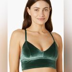 Beyond Yoga  VIP Long Line Bra forest green velvet crisscross bra, size medium Photo 0