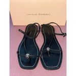 Loeffler Randall  Lara Sandals in Black 9 with box Womens Leather Flats Photo 4